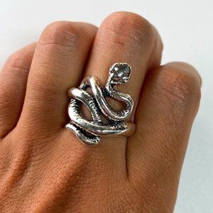 Silver Snake Ring, Unisex